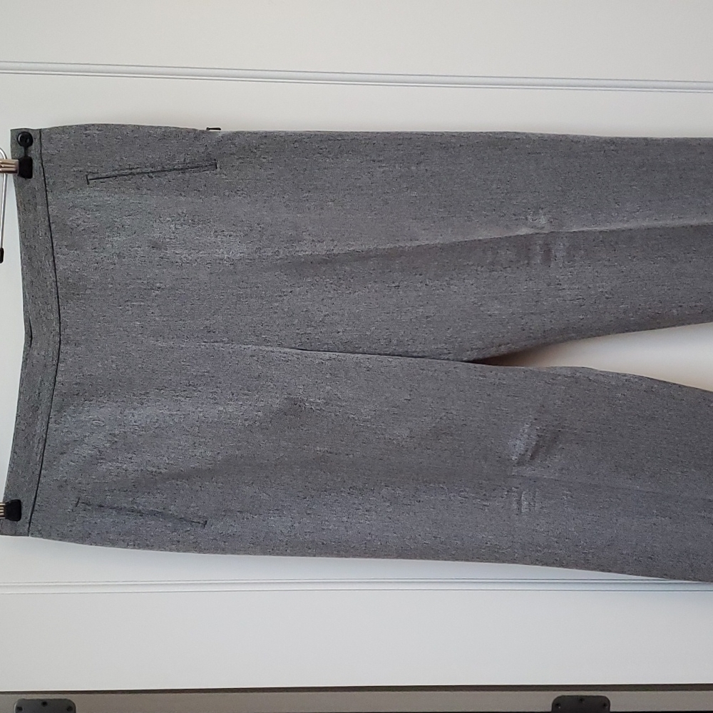 SANDRA KING Black/White Twill Straight Leg Pants